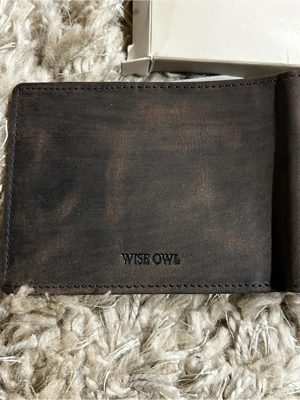 Wise Owl Brown Leather Bi-Fold RFID Wallet
